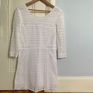 Sezane openwork white summer dress